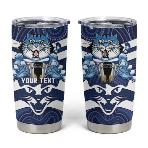AFL Cats Football Personalised Tumbler Cup Final Geelong Premiers Trophy Aboriginal - Aussie Hoodie