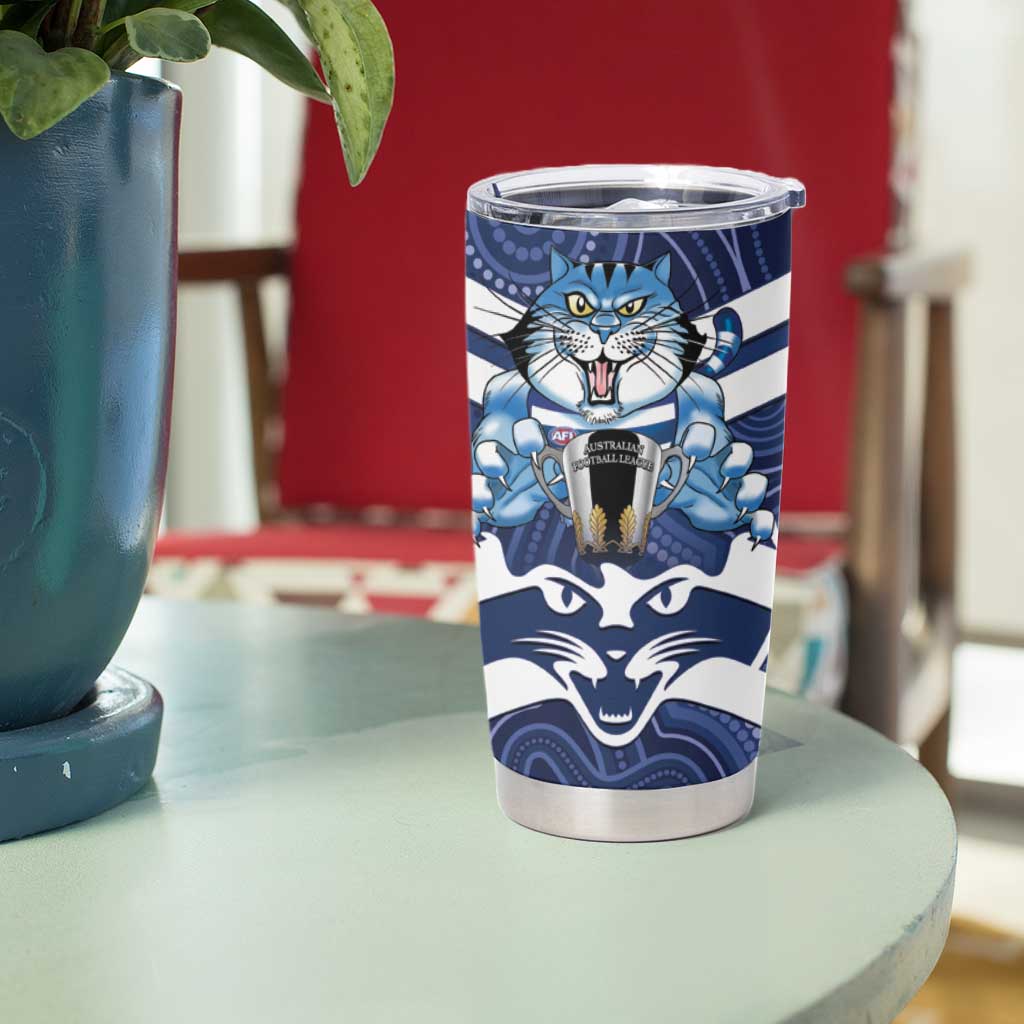 AFL Cats Football Personalised Tumbler Cup Final Geelong Premiers Trophy Aboriginal - Aussie Hoodie