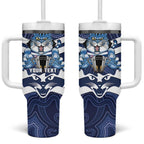 AFL Cats Football Personalised Tumbler With Handle Final Geelong Premiers Trophy Aboriginal - Aussie Hoodie