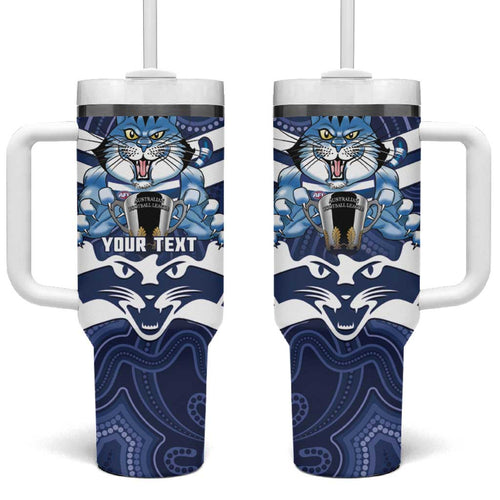 AFL Cats Football Personalised Tumbler With Handle Final Geelong Premiers Trophy Aboriginal - Aussie Hoodie