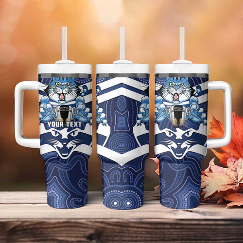 AFL Cats Football Personalised Tumbler With Handle Final Geelong Premiers Trophy Aboriginal - Aussie Hoodie