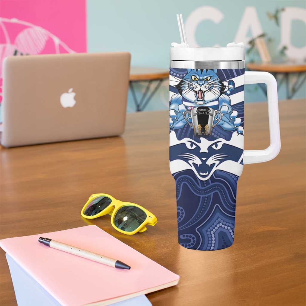 AFL Cats Football Personalised Tumbler With Handle Final Geelong Premiers Trophy Aboriginal - Aussie Hoodie