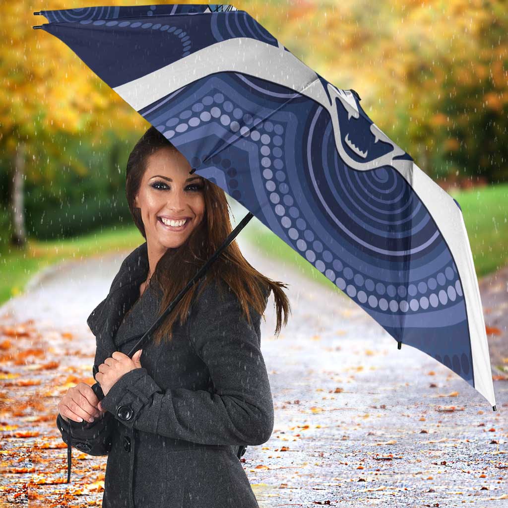 AFL Cats Football Personalised Umbrella Final Geelong Premiers Trophy Aboriginal - Aussie Hoodie