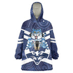AFL Cats Football Personalised Wearable Blanket Hoodie Final Geelong Premiers Trophy Aboriginal - Aussie Hoodie