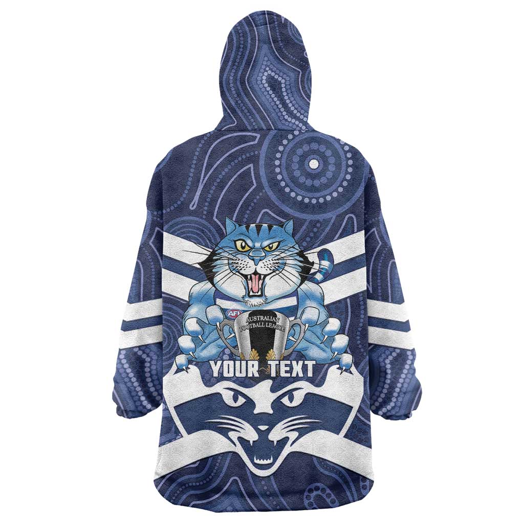AFL Cats Football Personalised Wearable Blanket Hoodie Final Geelong Premiers Trophy Aboriginal - Aussie Hoodie