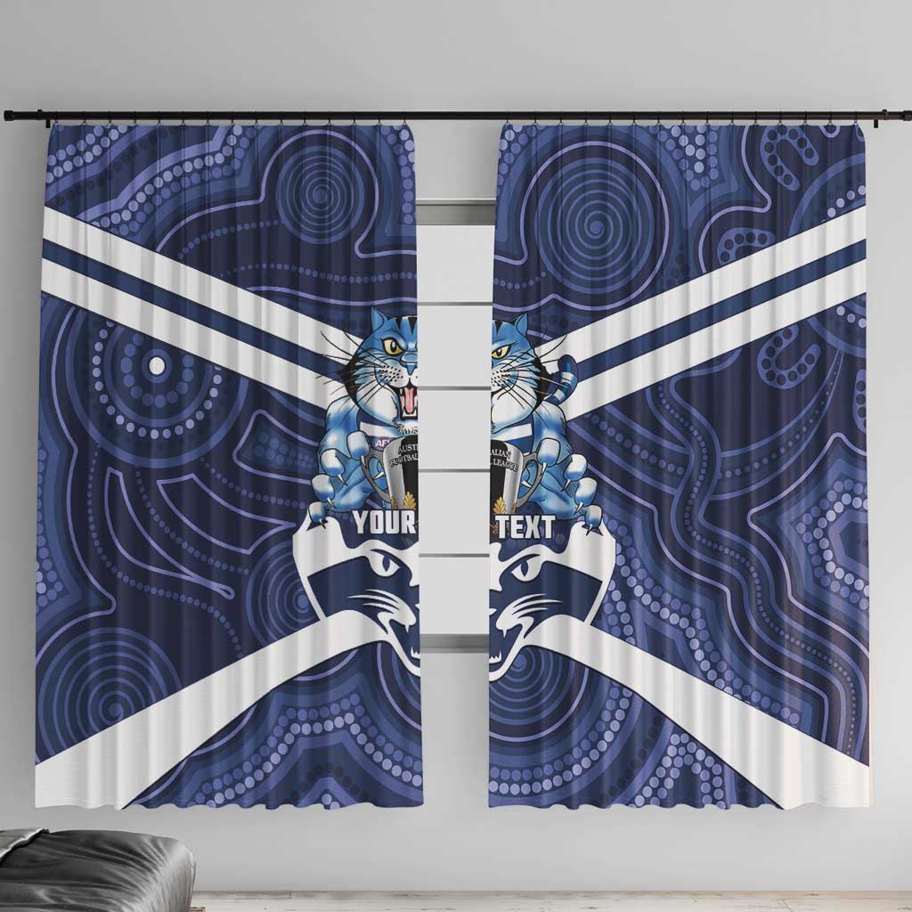 AFL Cats Football Personalised Window Curtain Final Geelong Premiers Trophy Aboriginal - Aussie Hoodie