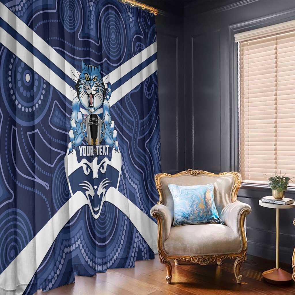 AFL Cats Football Personalised Window Curtain Final Geelong Premiers Trophy Aboriginal - Aussie Hoodie