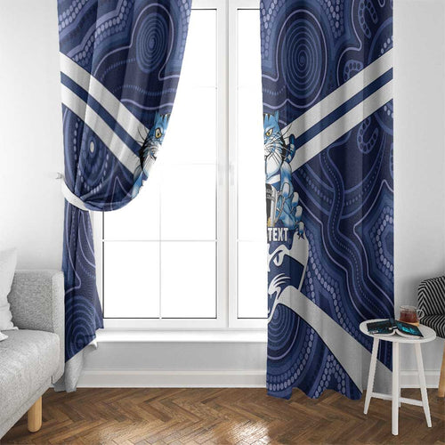 AFL Cats Football Personalised Window Curtain Final Geelong Premiers Trophy Aboriginal - Aussie Hoodie