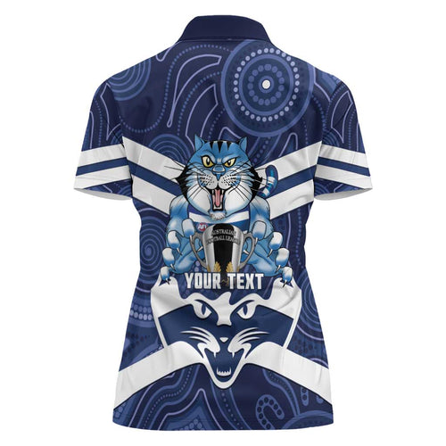 AFL Cats Football Personalised Women Polo Shirt Final Geelong Premiers Trophy Aboriginal - Aussie Hoodie
