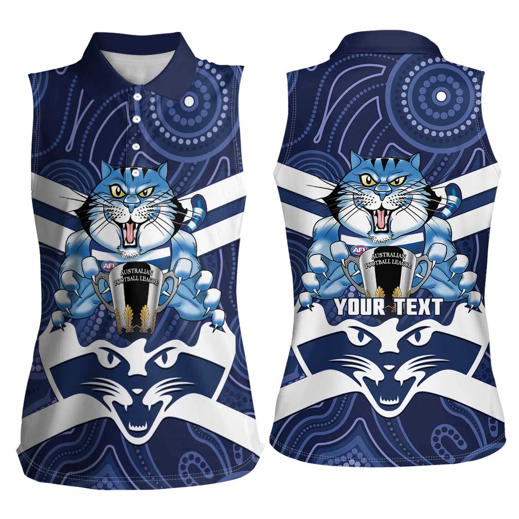 AFL Cats Football Personalised Women Sleeveless Polo Shirt Final Geelong Premiers Trophy Aboriginal - Aussie Hoodie