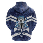AFL Cats Football Personalised Zip Hoodie Final Geelong Premiers Trophy Aboriginal - Aussie Hoodie