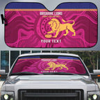 AFL Lions Football Custom Auto Sun Shade Brisbane Fight For Victory Indigenous Art - Aussie Hoodie
