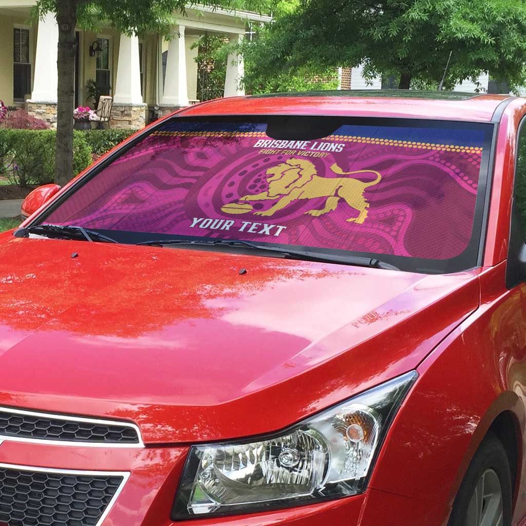 AFL Lions Football Custom Auto Sun Shade Brisbane Fight For Victory Indigenous Art - Aussie Hoodie