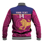 AFL Lions Football Custom Baseball Jacket Brisbane Fight For Victory Indigenous Art - Aussie Hoodie