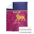 AFL Lions Football Custom Blanket Brisbane Fight For Victory Indigenous Art - Aussie Hoodie