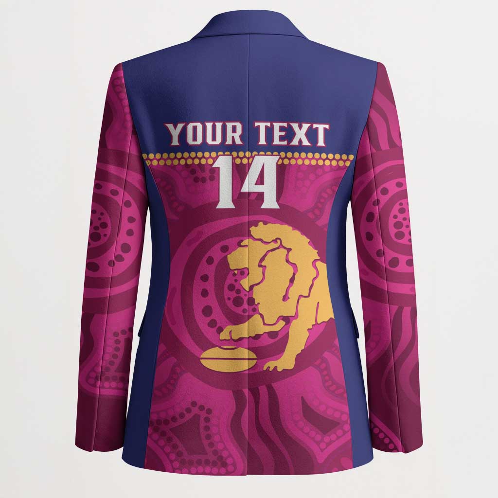 AFL Lions Football Custom Blazer Brisbane Fight For Victory Indigenous Art - Aussie Hoodie