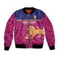 AFL Lions Football Custom Bomber Jacket Brisbane Fight For Victory Indigenous Art - Aussie Hoodie