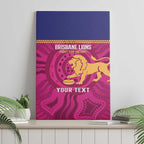 AFL Lions Football Custom Canvas Wall Art Brisbane Fight For Victory Indigenous Art - Aussie Hoodie