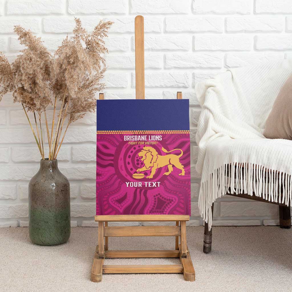 AFL Lions Football Custom Canvas Wall Art Brisbane Fight For Victory Indigenous Art - Aussie Hoodie