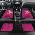 AFL Lions Football Custom Car Mats Brisbane Fight For Victory Indigenous Art - Aussie Hoodie
