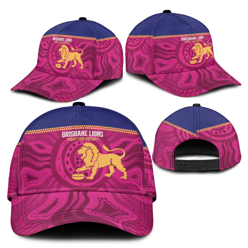 AFL Lions Football Classic Cap Brisbane Fight For Victory Indigenous Art - Aussie Hoodie
