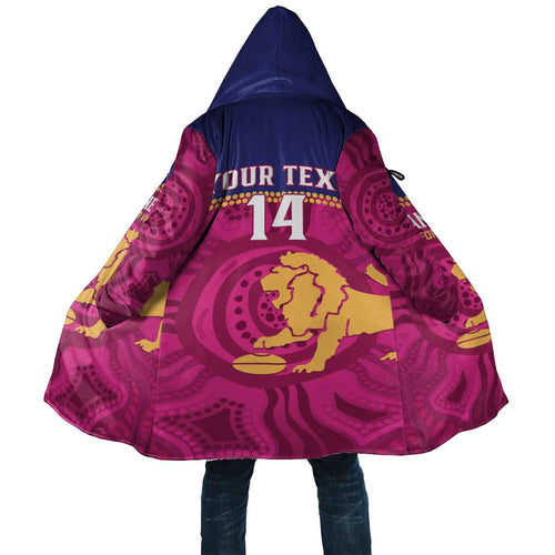 AFL Lions Football Custom Cloak Brisbane Fight For Victory Indigenous Art - Aussie Hoodie