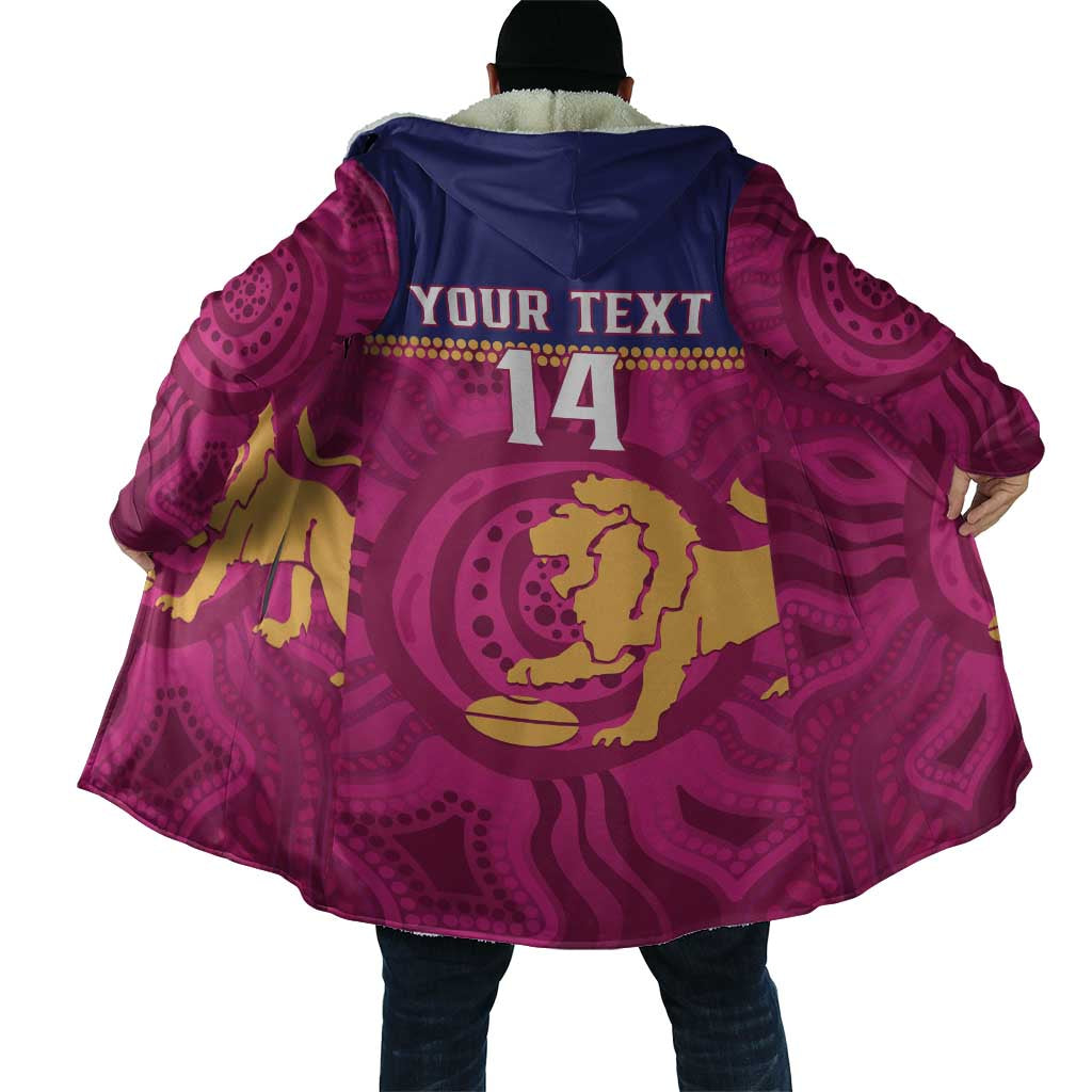 AFL Lions Football Custom Cloak Brisbane Fight For Victory Indigenous Art - Aussie Hoodie