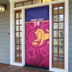 AFL Lions Football Custom Door Cover Brisbane Fight For Victory Indigenous Art - Aussie Hoodie
