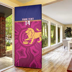 AFL Lions Football Custom Door Cover Brisbane Fight For Victory Indigenous Art - Aussie Hoodie