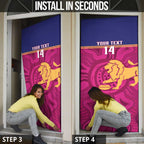 AFL Lions Football Custom Door Cover Brisbane Fight For Victory Indigenous Art - Aussie Hoodie