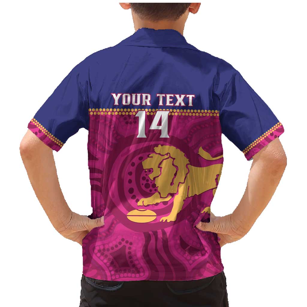 AFL Lions Football Custom Family Matching Mermaid Dress and Hawaiian Shirt Brisbane Fight For Victory Indigenous Art - Aussie Hoodie
