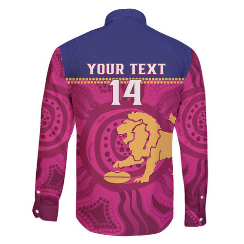 AFL Lions Football Custom Family Matching Mermaid Dress and Hawaiian Shirt Brisbane Fight For Victory Indigenous Art - Aussie Hoodie