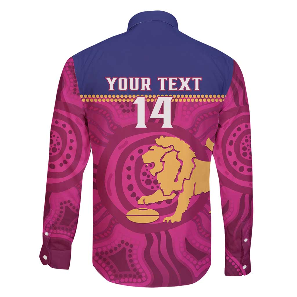 AFL Lions Football Custom Family Matching Puletasi and Hawaiian Shirt Brisbane Fight For Victory Indigenous Art - Aussie Hoodie