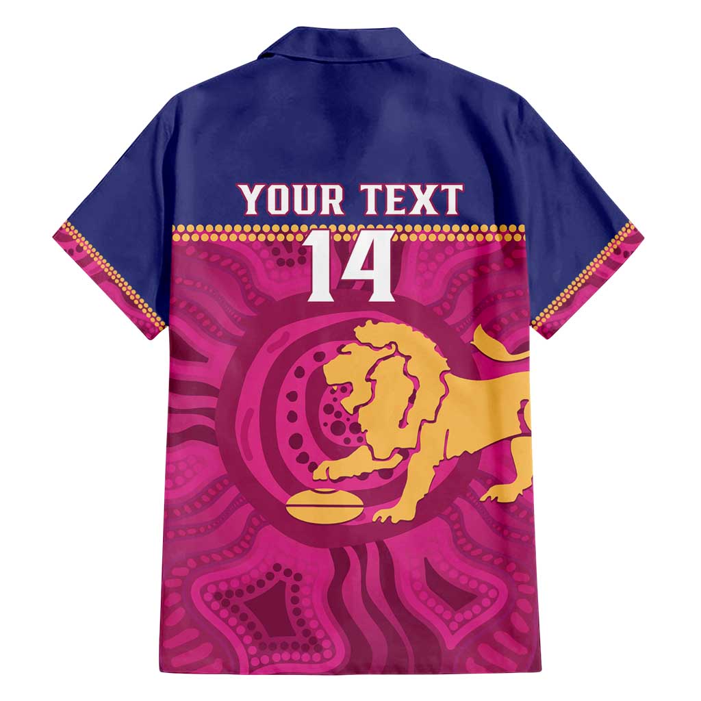 AFL Lions Football Custom Family Matching Summer Maxi Dress and Hawaiian Shirt Brisbane Fight For Victory Indigenous Art - Aussie Hoodie