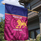 AFL Lions Football Custom Garden Flag Brisbane Fight For Victory Indigenous Art - Aussie Hoodie