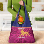 AFL Lions Football Custom Grocery Bag Brisbane Fight For Victory Indigenous Art - Aussie Hoodie