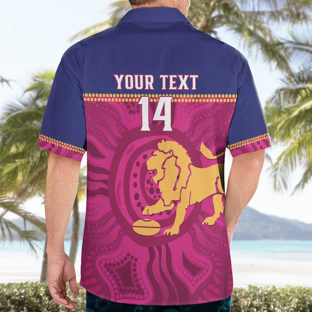 AFL Lions Football Custom Hawaiian Shirt Brisbane Fight For Victory Indigenous Art - Aussie Hoodie