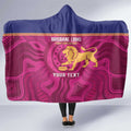 AFL Lions Football Custom Hooded Blanket Brisbane Fight For Victory Indigenous Art - Aussie Hoodie
