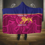 AFL Lions Football Custom Hooded Blanket Brisbane Fight For Victory Indigenous Art - Aussie Hoodie