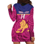 AFL Lions Football Custom Hoodie Dress Brisbane Fight For Victory Indigenous Art - Aussie Hoodie