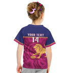 AFL Lions Football Custom Kid T Shirt Brisbane Fight For Victory Indigenous Art - Aussie Hoodie
