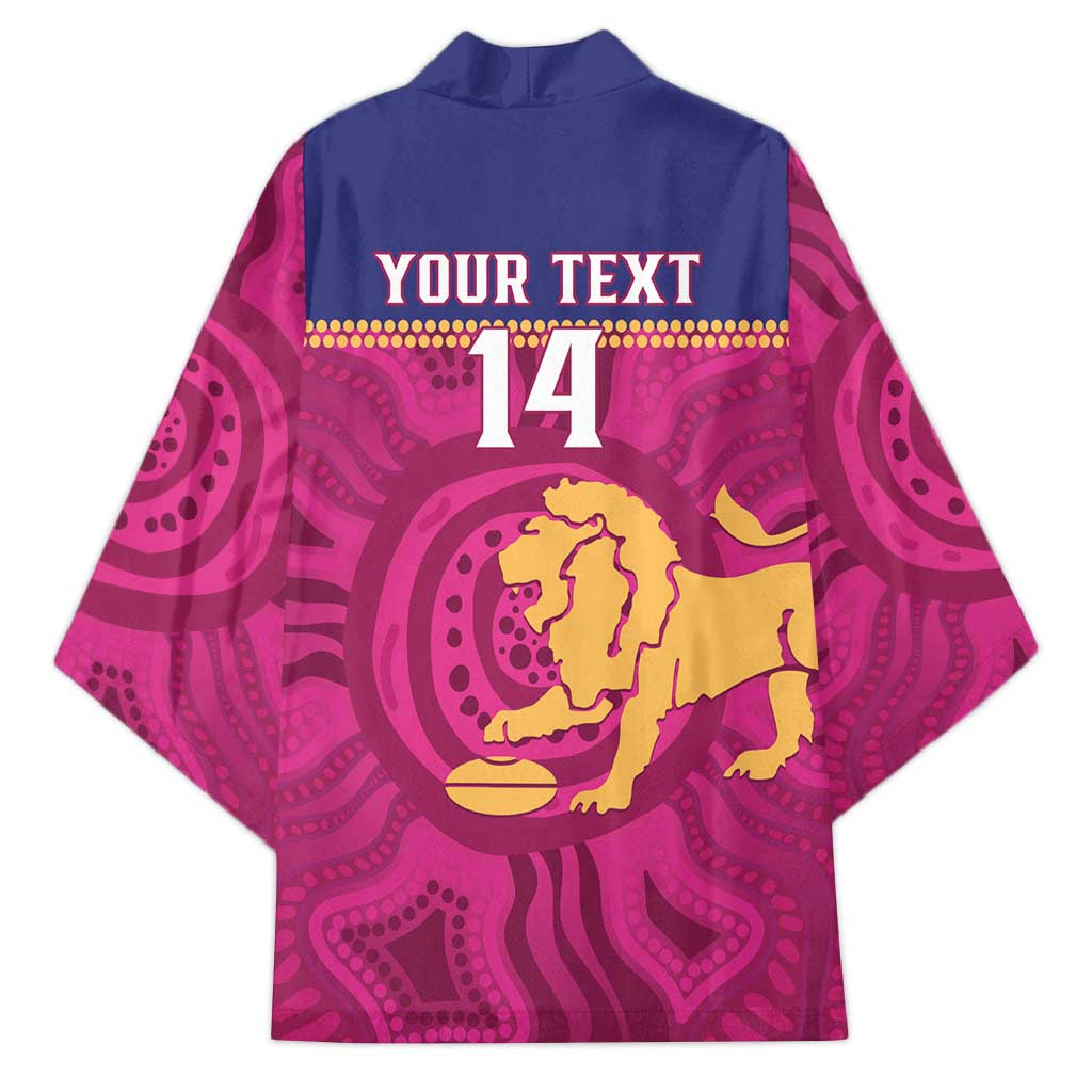 AFL Lions Football Custom Kimono Brisbane Fight For Victory Indigenous Art - Aussie Hoodie