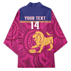 AFL Lions Football Custom Kimono Brisbane Fight For Victory Indigenous Art - Aussie Hoodie