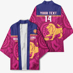 AFL Lions Football Custom Kimono Brisbane Fight For Victory Indigenous Art - Aussie Hoodie