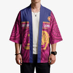 AFL Lions Football Custom Kimono Brisbane Fight For Victory Indigenous Art - Aussie Hoodie