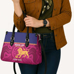 AFL Lions Football Custom Leather Bag Brisbane Fight For Victory Indigenous Art - Aussie Hoodie