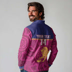AFL Lions Football Custom Long Sleeve Polo Shirt Brisbane Fight For Victory Indigenous Art - Aussie Hoodie