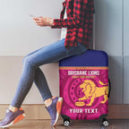 AFL Lions Football Custom Luggage Cover Brisbane Fight For Victory Indigenous Art - Aussie Hoodie