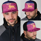 AFL Lions Football Mesh Trucker Cap Brisbane Fight For Victory Indigenous Art - Aussie Hoodie