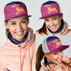 AFL Lions Football Mesh Trucker Cap Brisbane Fight For Victory Indigenous Art - Aussie Hoodie